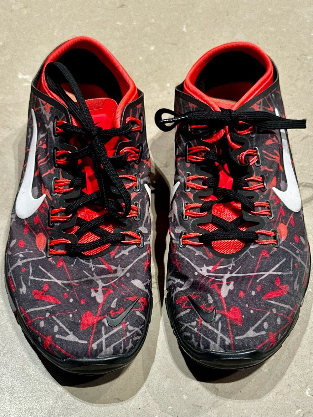 Nike Free TR Connect 2 Sneakers  Abstract Paint-Splatter Training Shoes 7.5